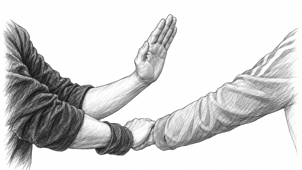 Pak Sao — flache Hand zur Ablenkung